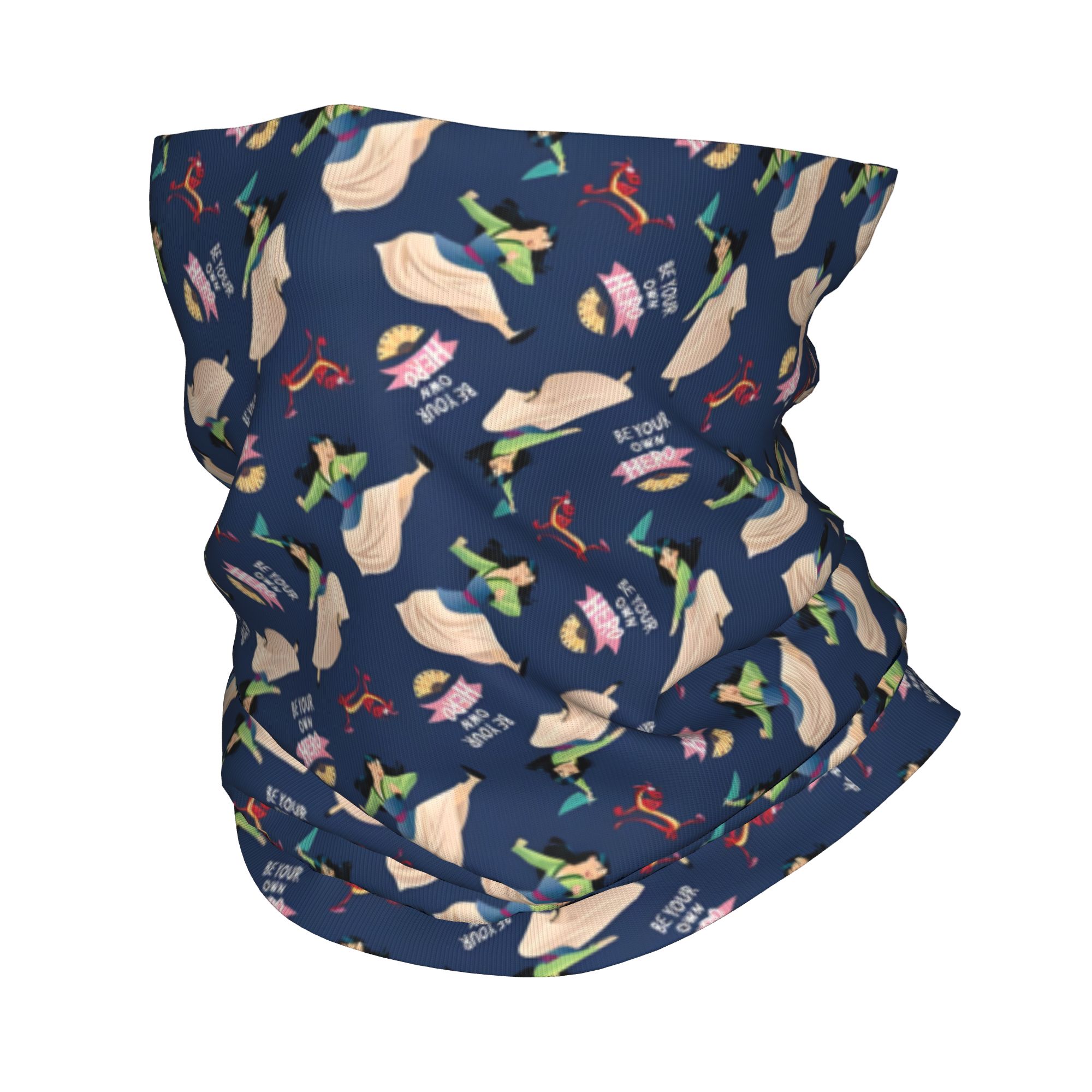 Neck Warmer Tube - Custom Kawaii M-Mulan M-Mushu Winter Headband