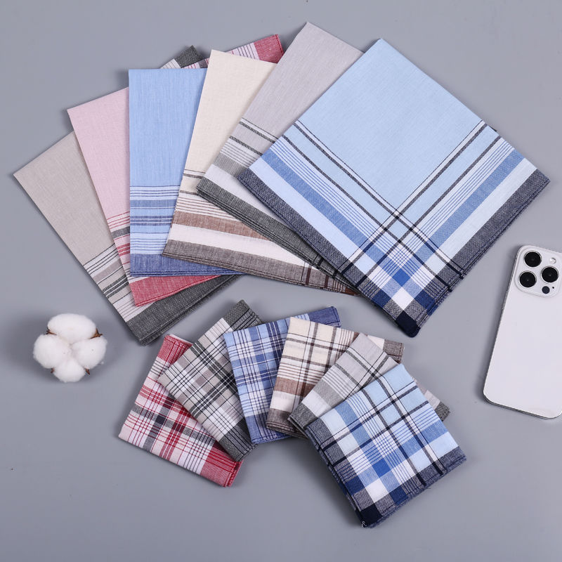 Handkerchief Cotton Men - 12Pcs Men's Pure Cotton Handkerchief Cotton