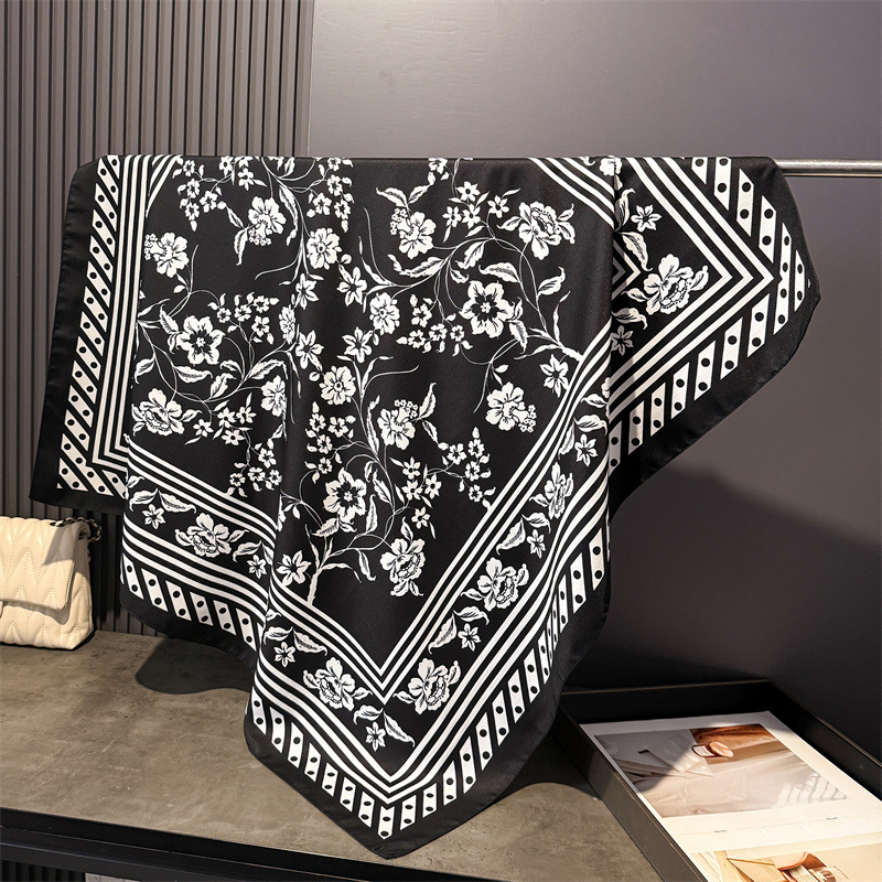 1pcs 90*90cm Floral Printed La - Bandana Cotton incelemesi ve fiyatı
