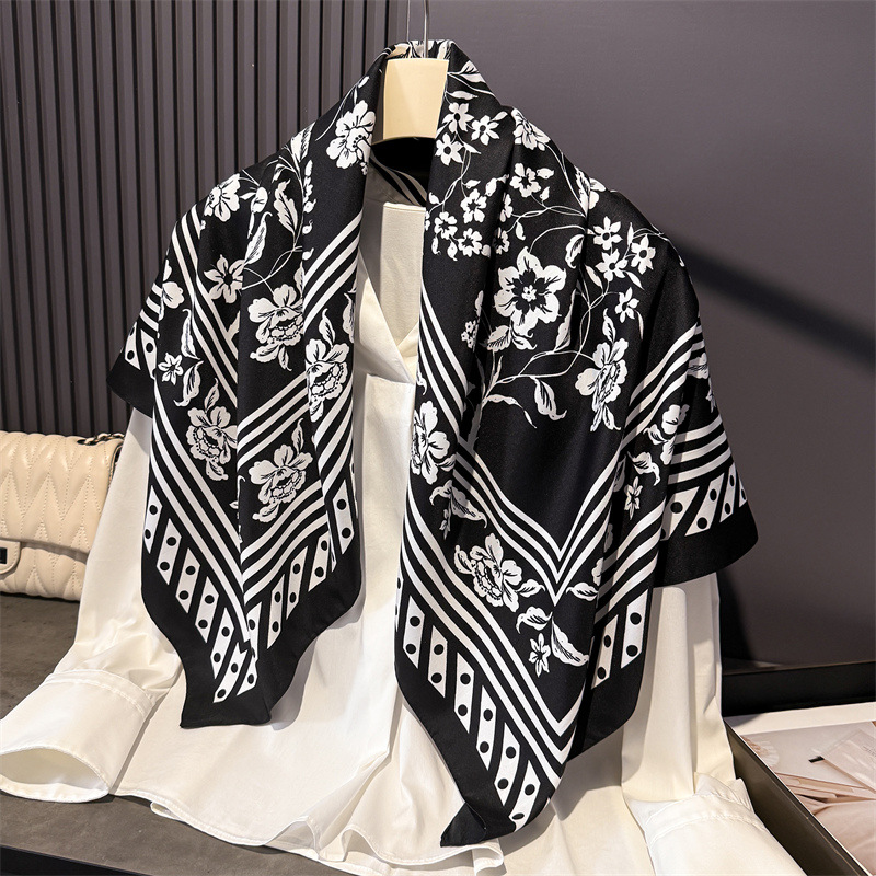 1pcs 90*90cm Floral Printed La - Bandana Cotton incelemesi ve fiyatı
