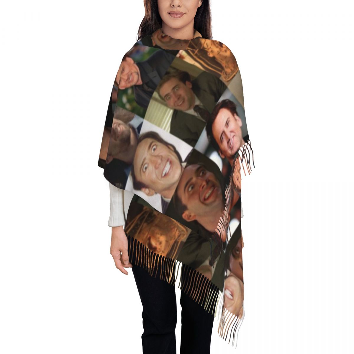 Nicolas Cage Funny Face Meme S - Pashmina Wrap Large incelemesi ve fiyatı
