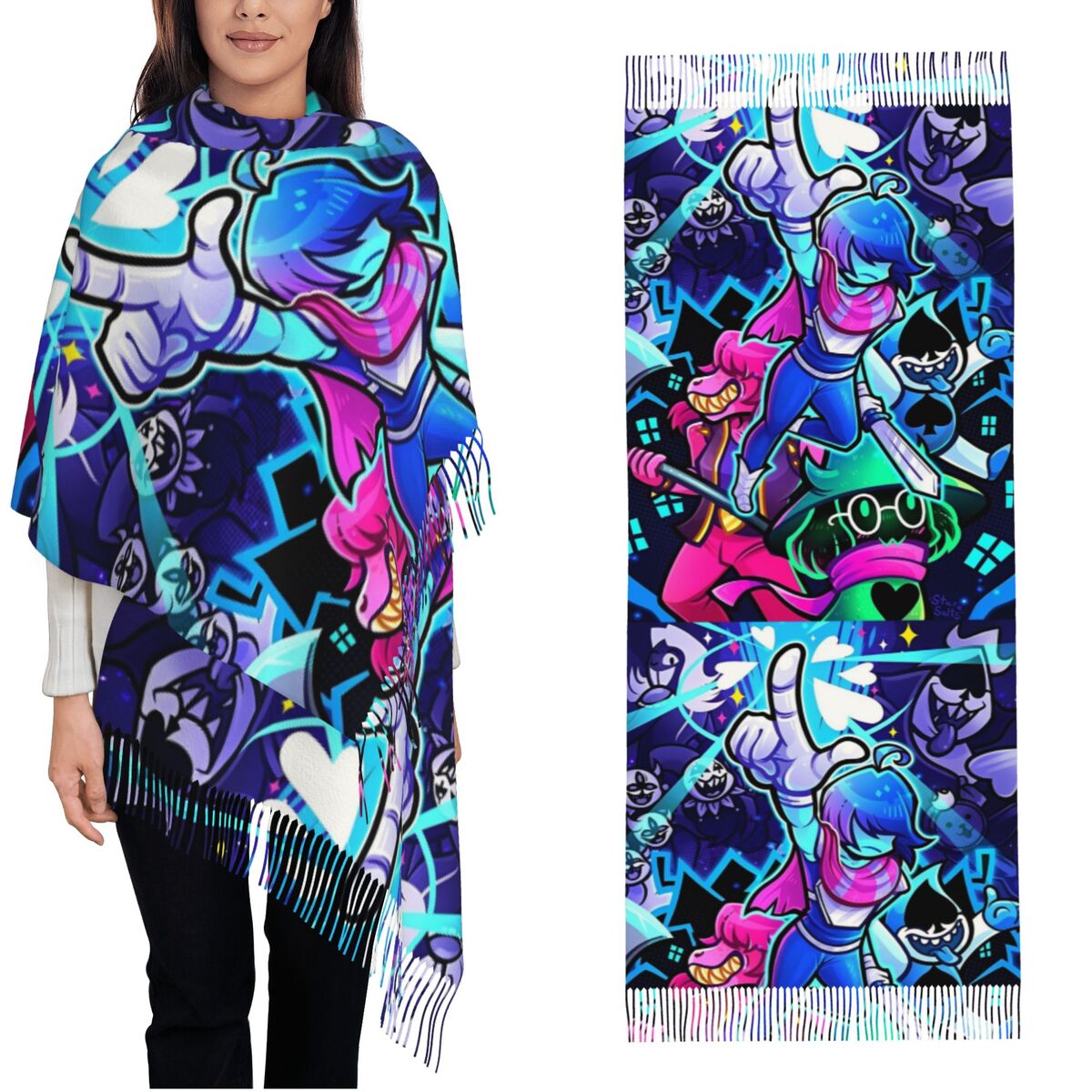 Deltarunes  Shawl Wraps Womens - Pashmina Wrap Large incelemesi ve fiyatı