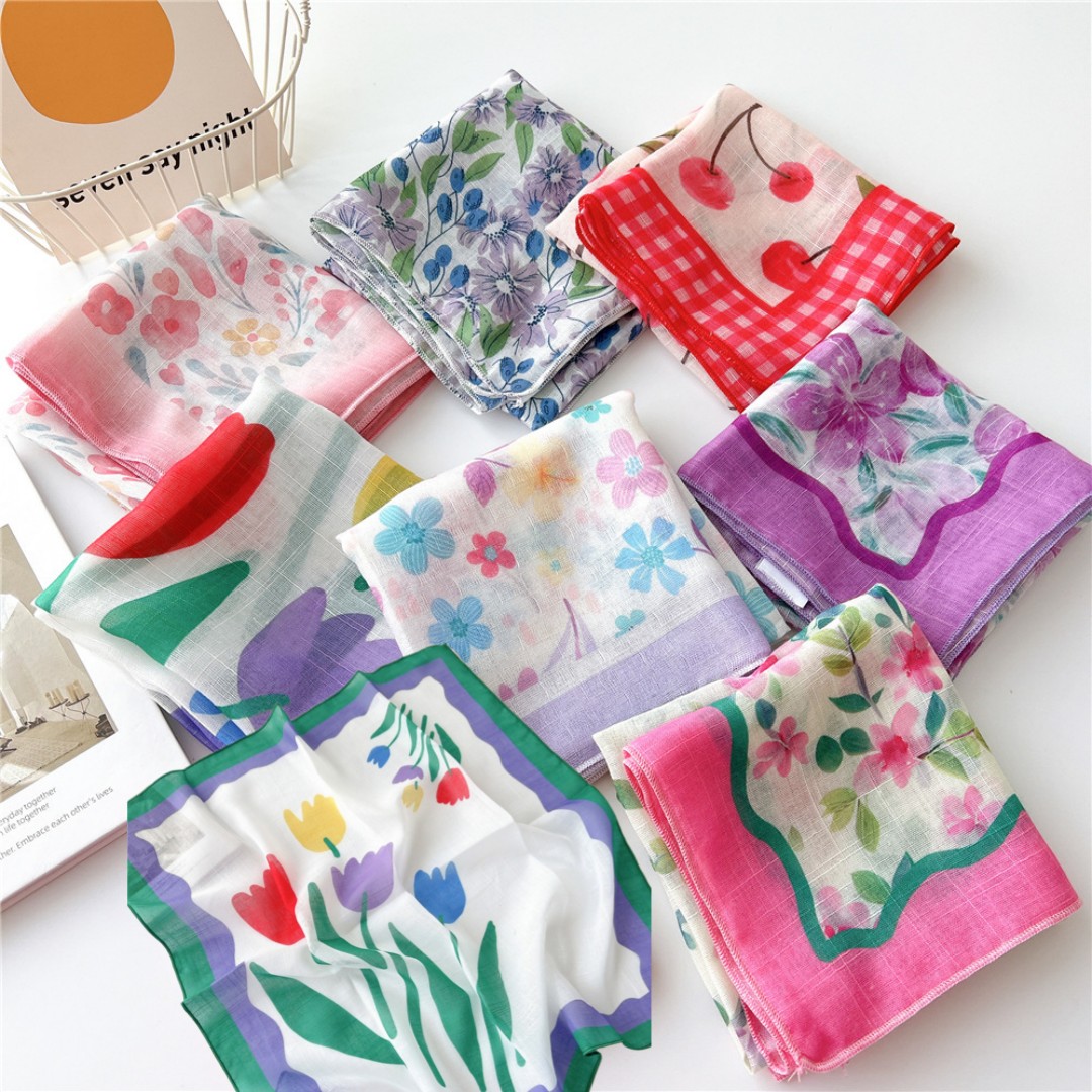 Spring Autumn Scarf Chic Fashi - Bandana Cotton incelemesi ve fiyatı