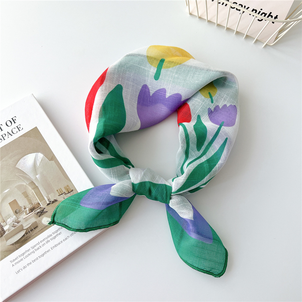 Spring Autumn Scarf Chic Fashi - Bandana Cotton incelemesi ve fiyatı
