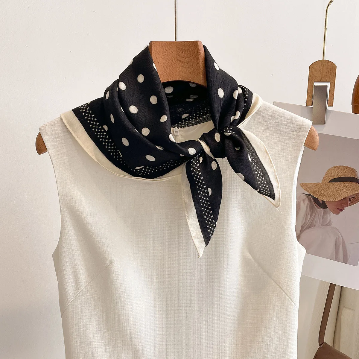 Luxury Polka Dot Printed Squar - Face Scarf Mask incelemesi ve fiyatı