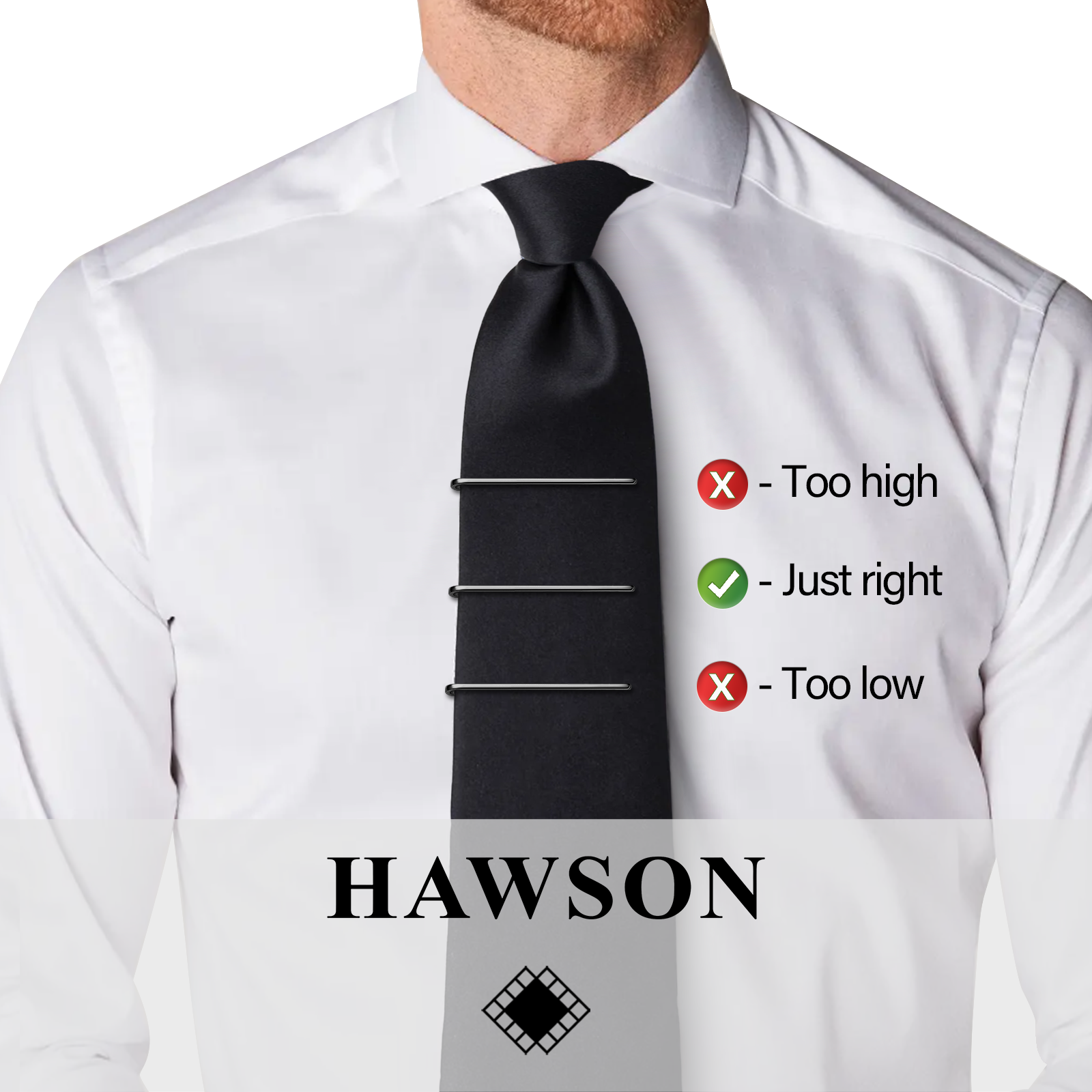 HAWSON Tie Clips for Men 4Pcs  - Tie Bar Set Gift incelemesi ve fiyatı