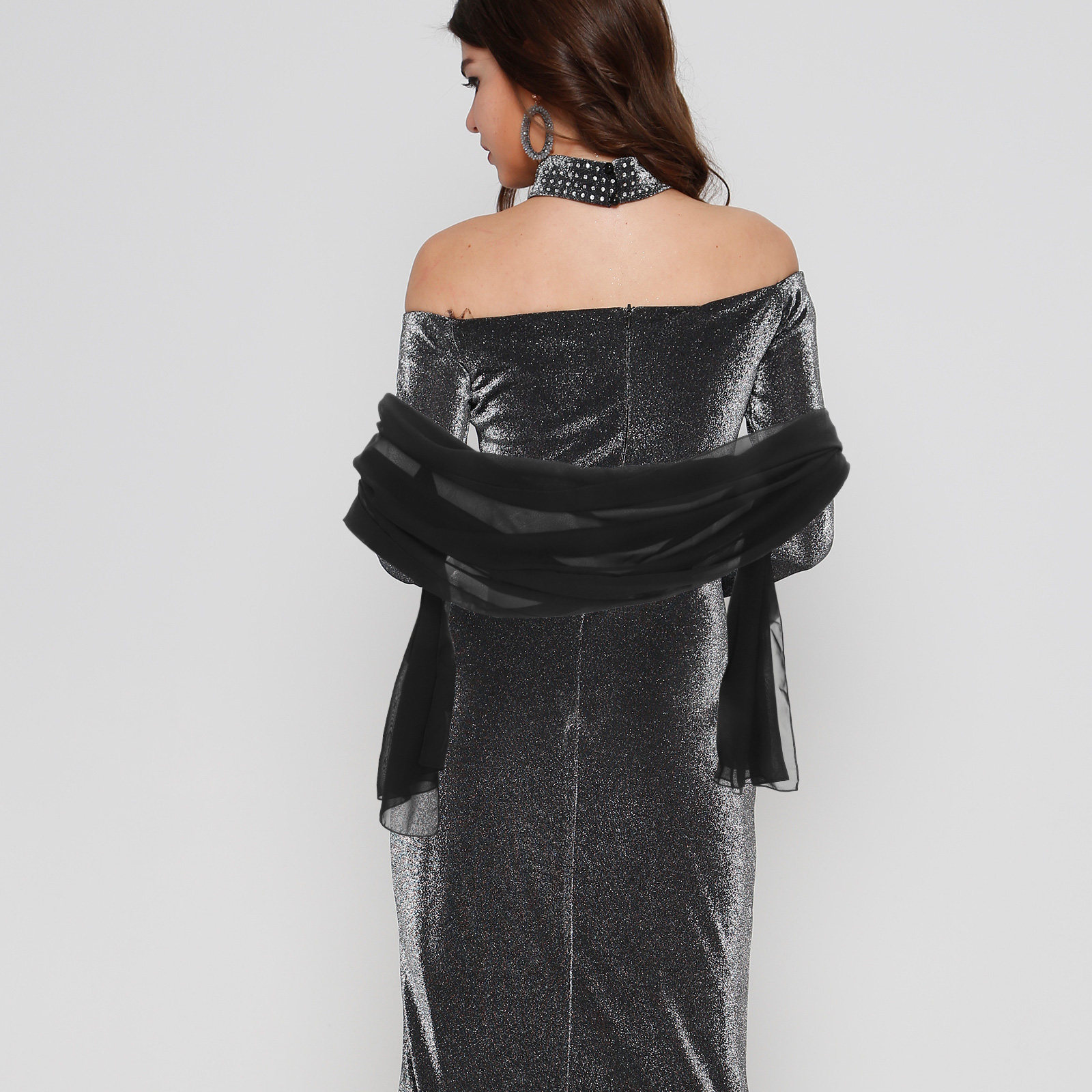 200X70Cm Chiffon Shawl For Wom - Stole Wedding Shawl incelemesi ve fiyatı