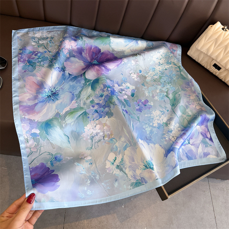 2026 New Floral Print Silk Squ - Face Scarf Mask incelemesi ve fiyatı
