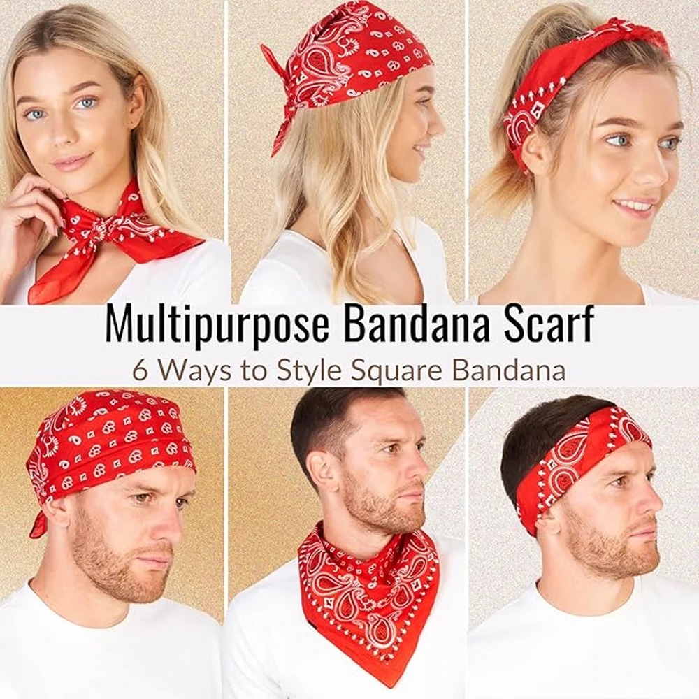 Unisex Men Women Bandana Hairb - Handkerchief Cotton Men incelemesi ve fiyatı