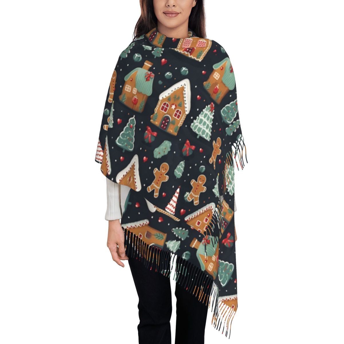 Christmas Delight- Whimsical G - Pashmina Wrap Large incelemesi ve fiyatı