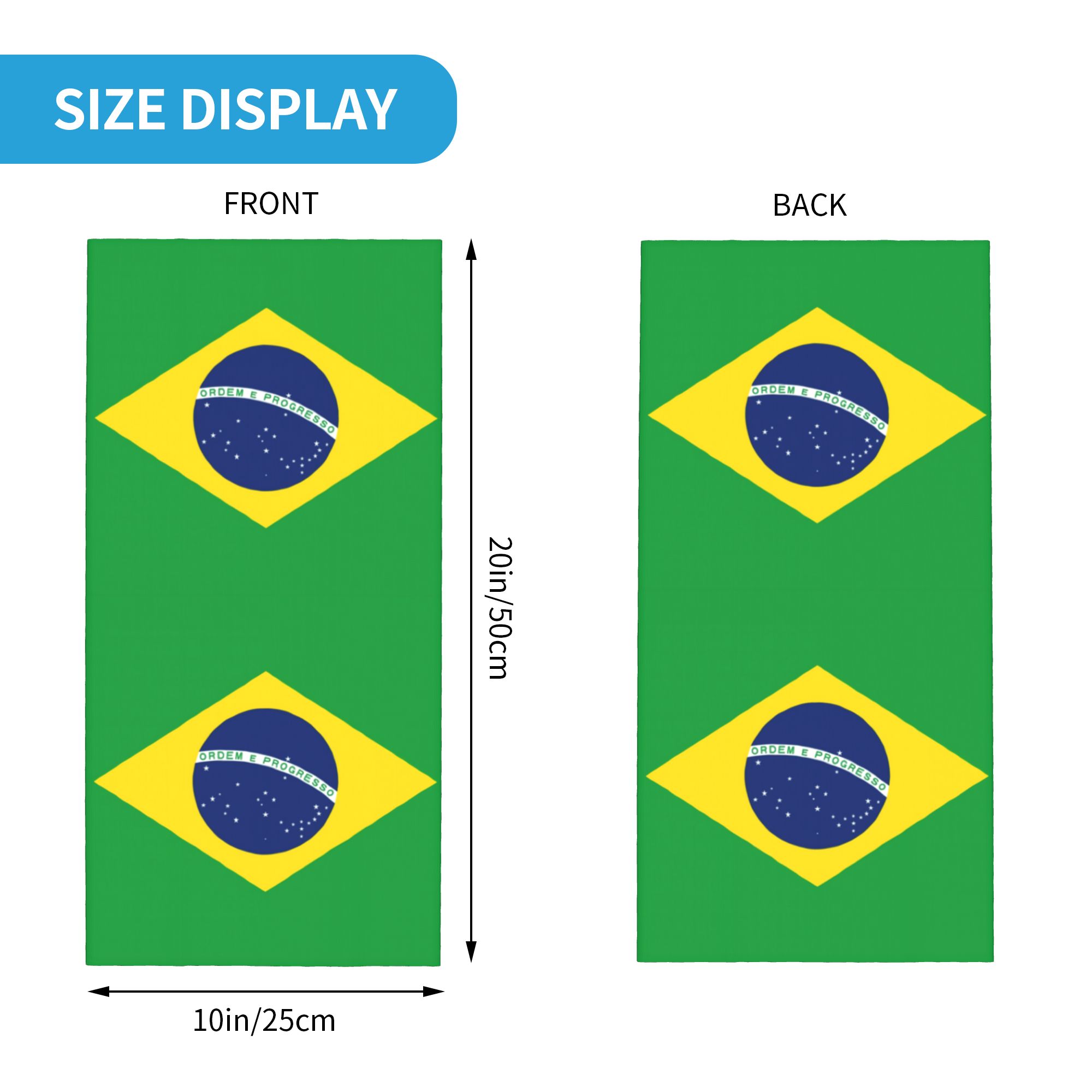Custom Brazil Flag Bandana Nec - Neck Warmer Tube incelemesi ve fiyatı