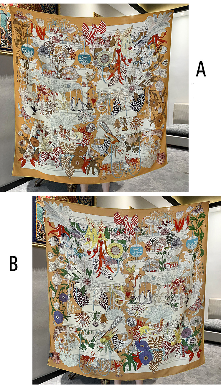 Double Sided Print Luxury Silk - Pashmina Wrap Large incelemesi ve fiyatı