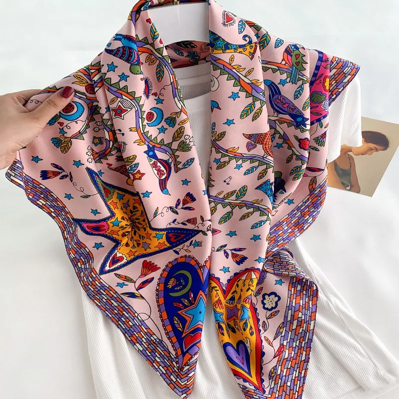 2024 90*90cm Square Scarf Twil - Bandana Cotton incelemesi ve fiyatı