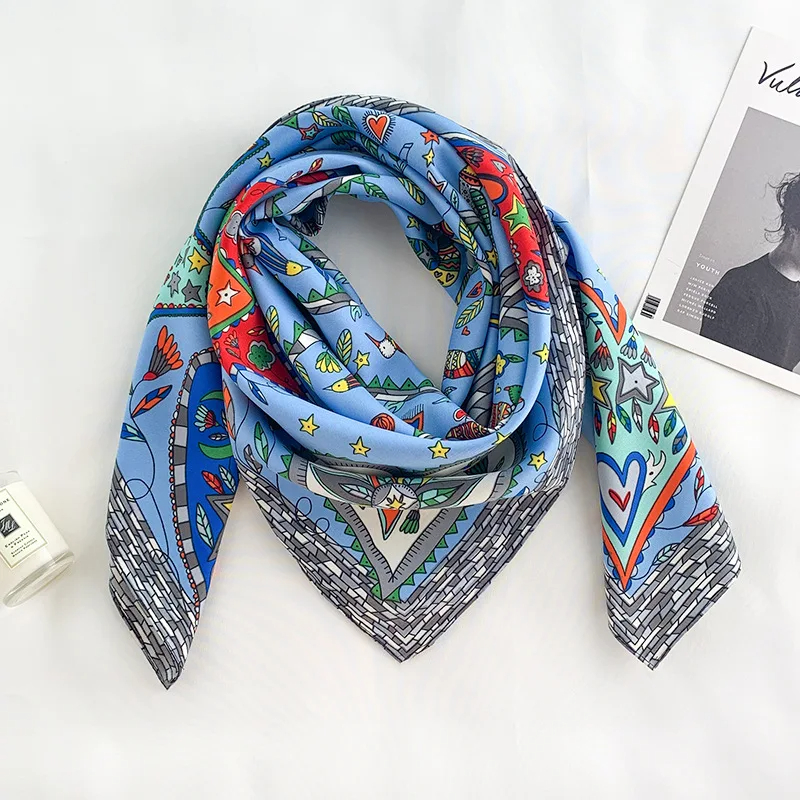2024 90*90cm Square Scarf Twil - Bandana Cotton incelemesi ve fiyatı