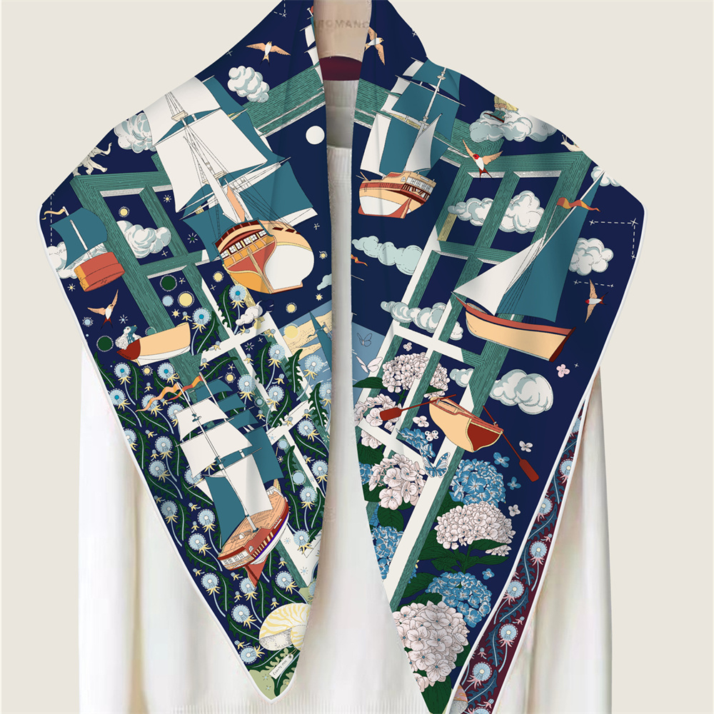 90CM Brand Silk Scarves Wraps  - Face Scarf Mask incelemesi ve fiyatı