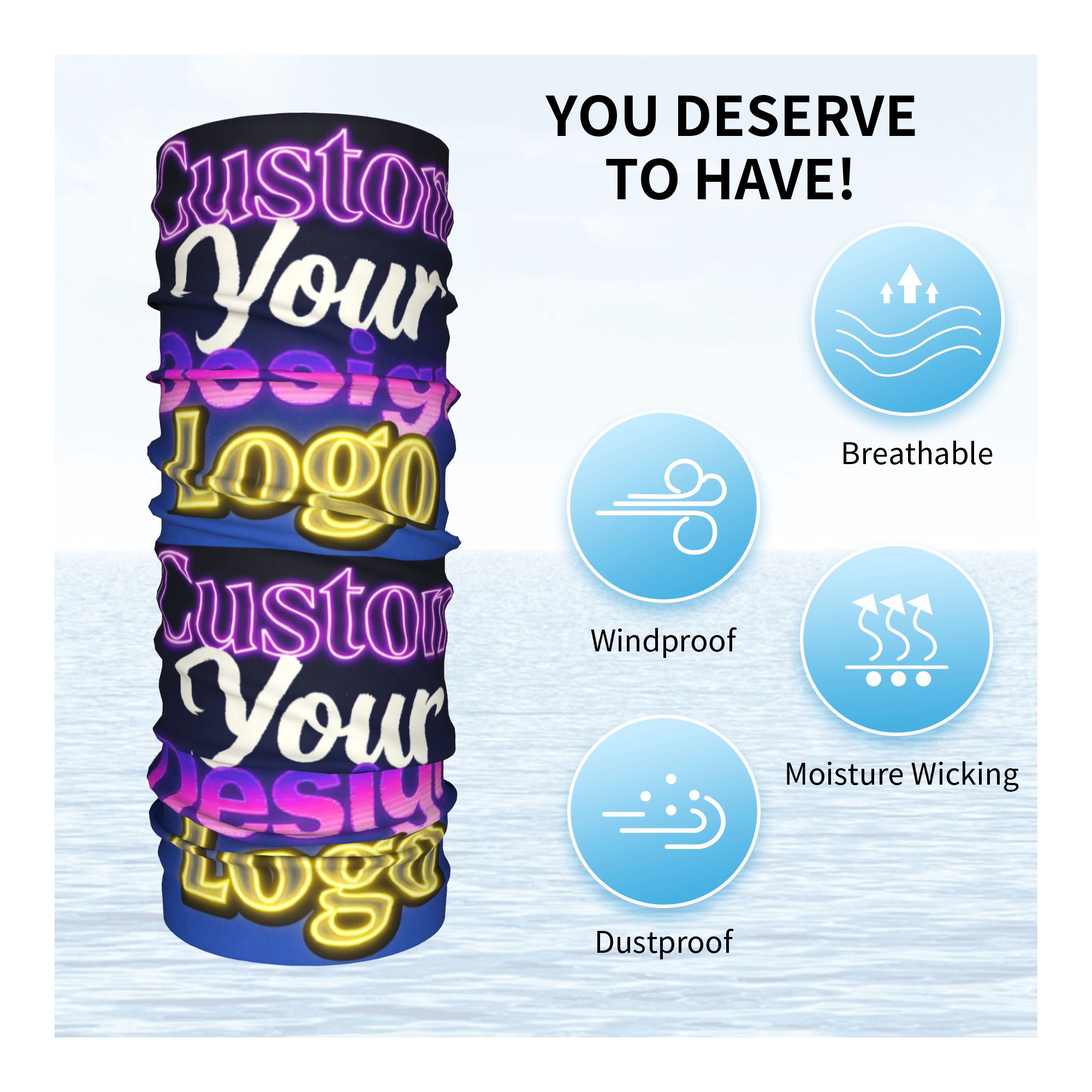 Custom Custom Your Design Logo - Neck Warmer Tube incelemesi ve fiyatı