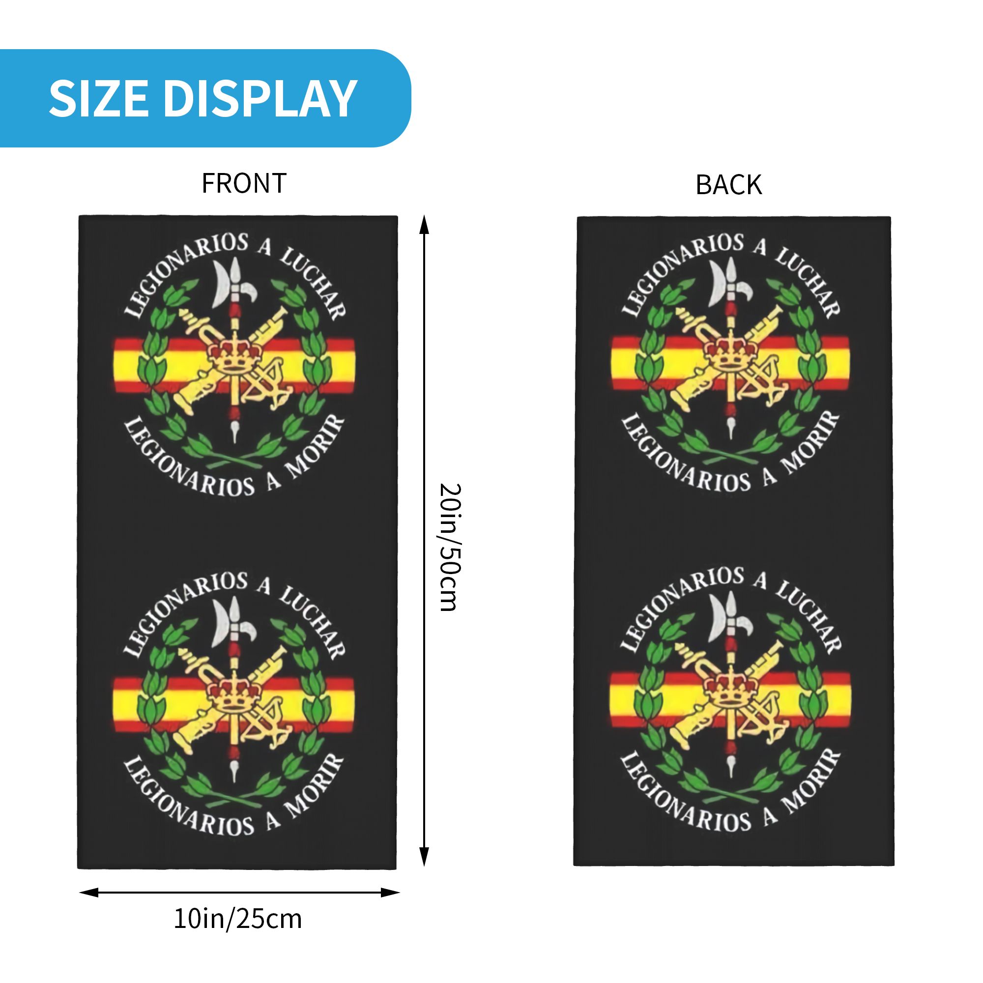 Custom Spanish Legion Bandana  - Neck Warmer Tube incelemesi ve fiyatı
