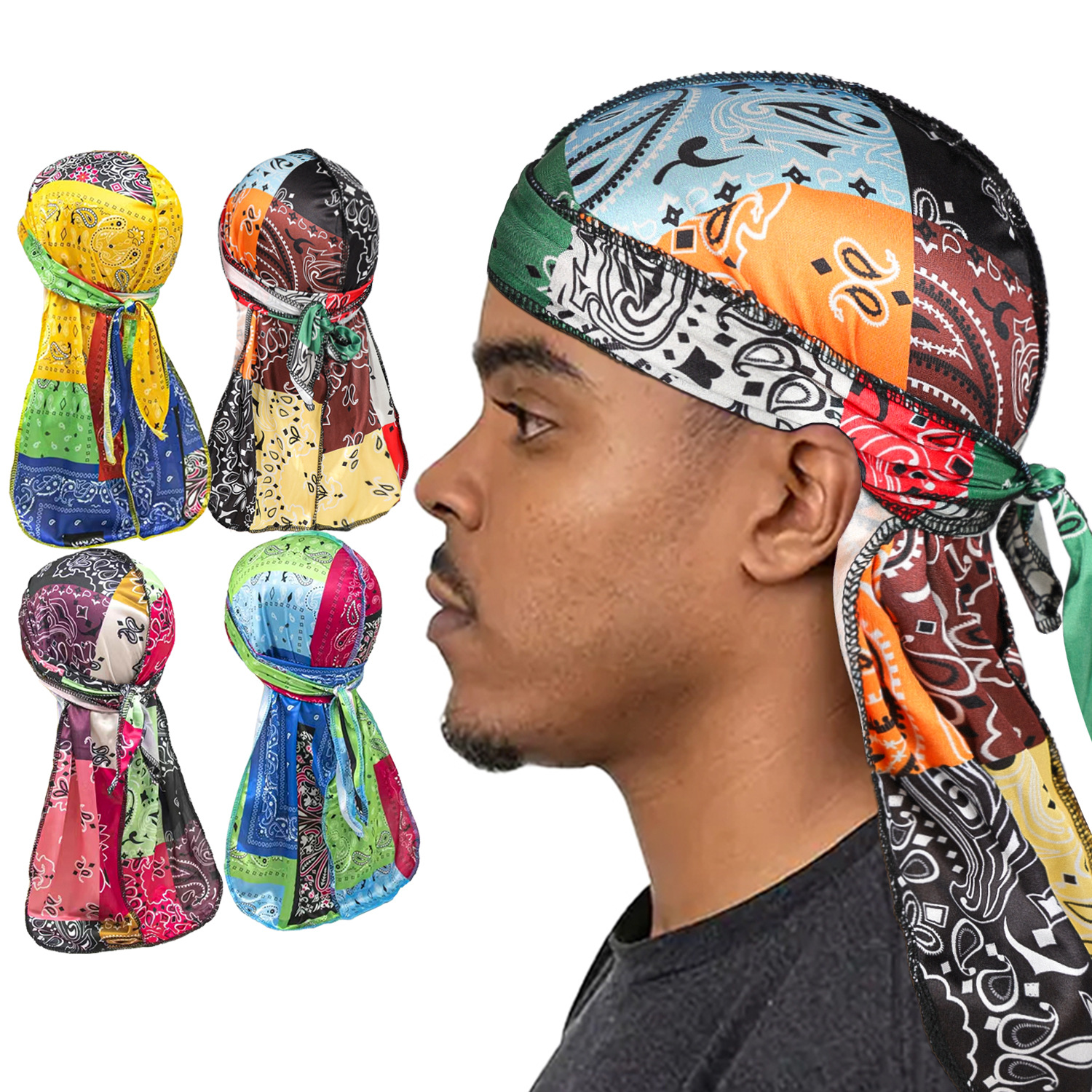 Paisley Printing Silky Durags  - Bandana Doo Rag incelemesi ve fiyatı