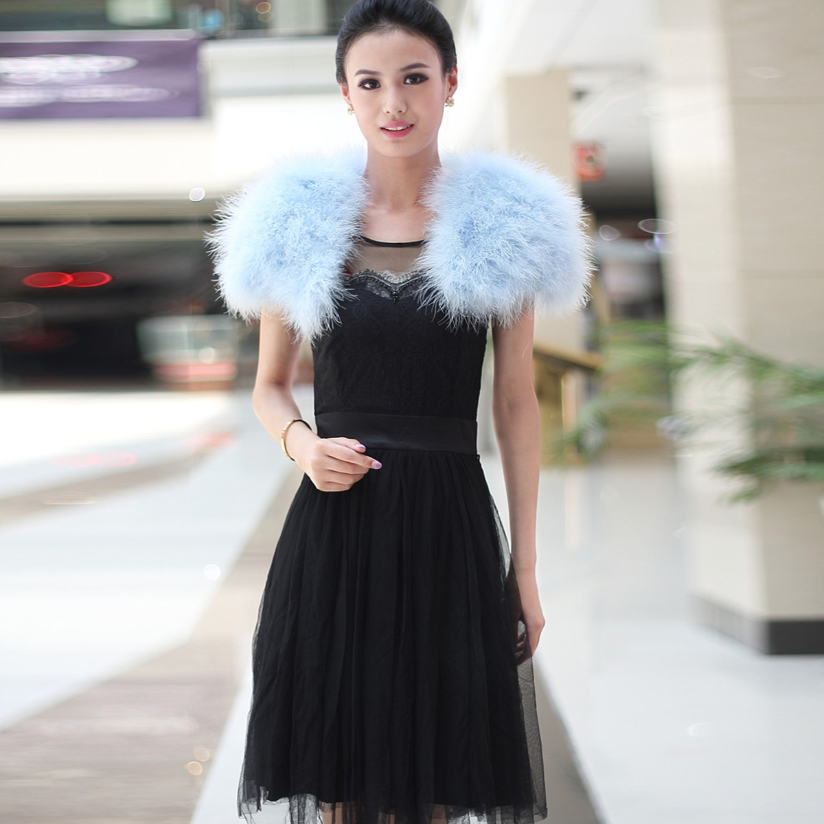 Women Ostrich Feather Boa Shaw - Stole Wedding Shawl incelemesi ve fiyatı