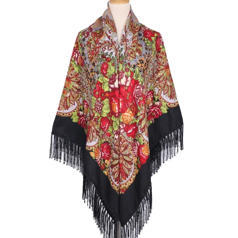160*160cm Ethnic Large Square  - Woven Scarf Blanket incelemesi ve fiyatı