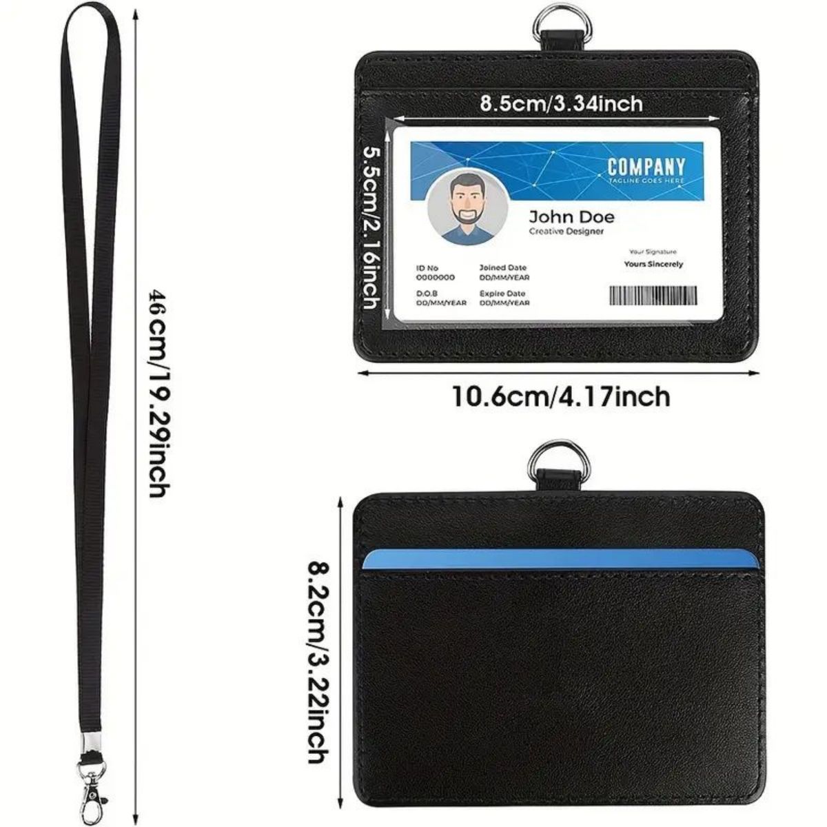 1 pc Horizontal ID badge holde - Lanyard Badge Holder incelemesi ve fiyatı