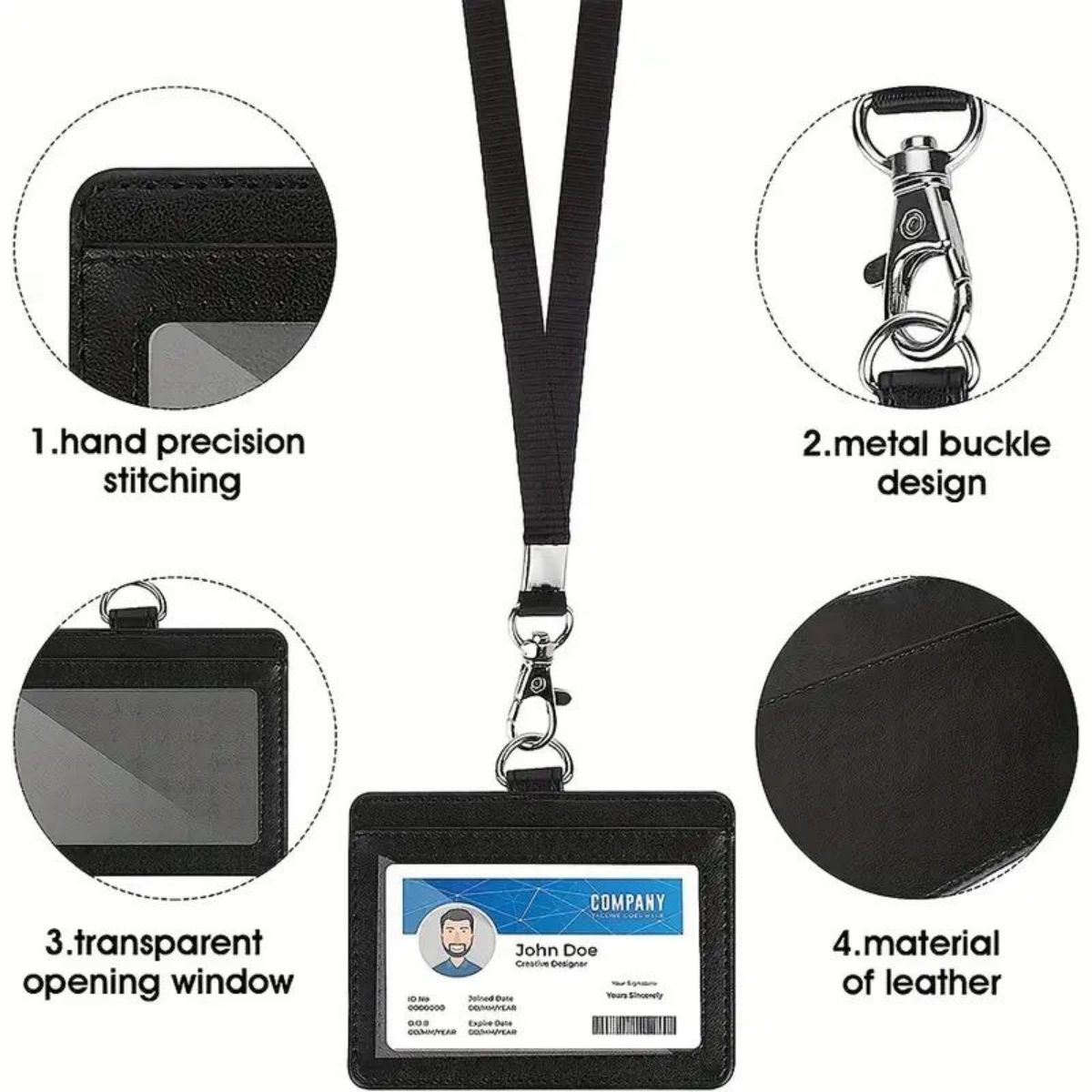 1 pc Horizontal ID badge holde - Lanyard Badge Holder incelemesi ve fiyatı