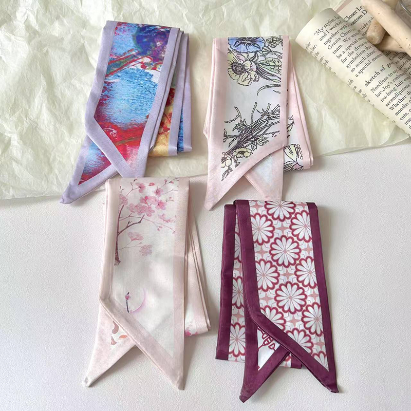 Fashion Women Silk Satin Skinn - Ascot Neck Scarf incelemesi ve fiyatı