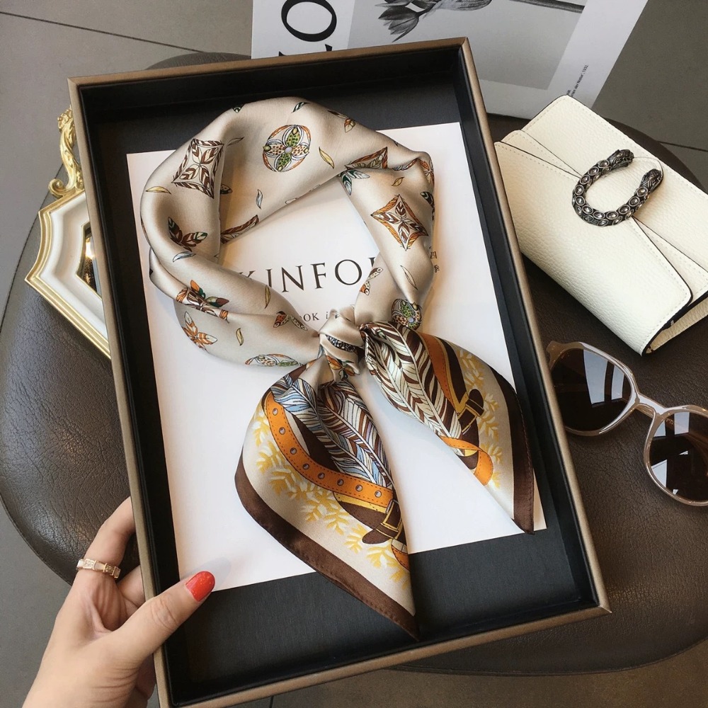 Fashion Satin Square Scarf for - Scarf Silk Square incelemesi ve fiyatı
