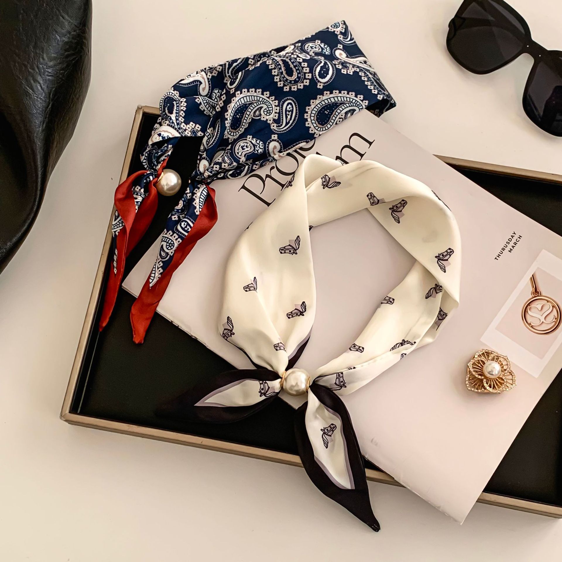Cashew Flower Silk Scarf Effor - Ascot Neck Scarf incelemesi ve fiyatı