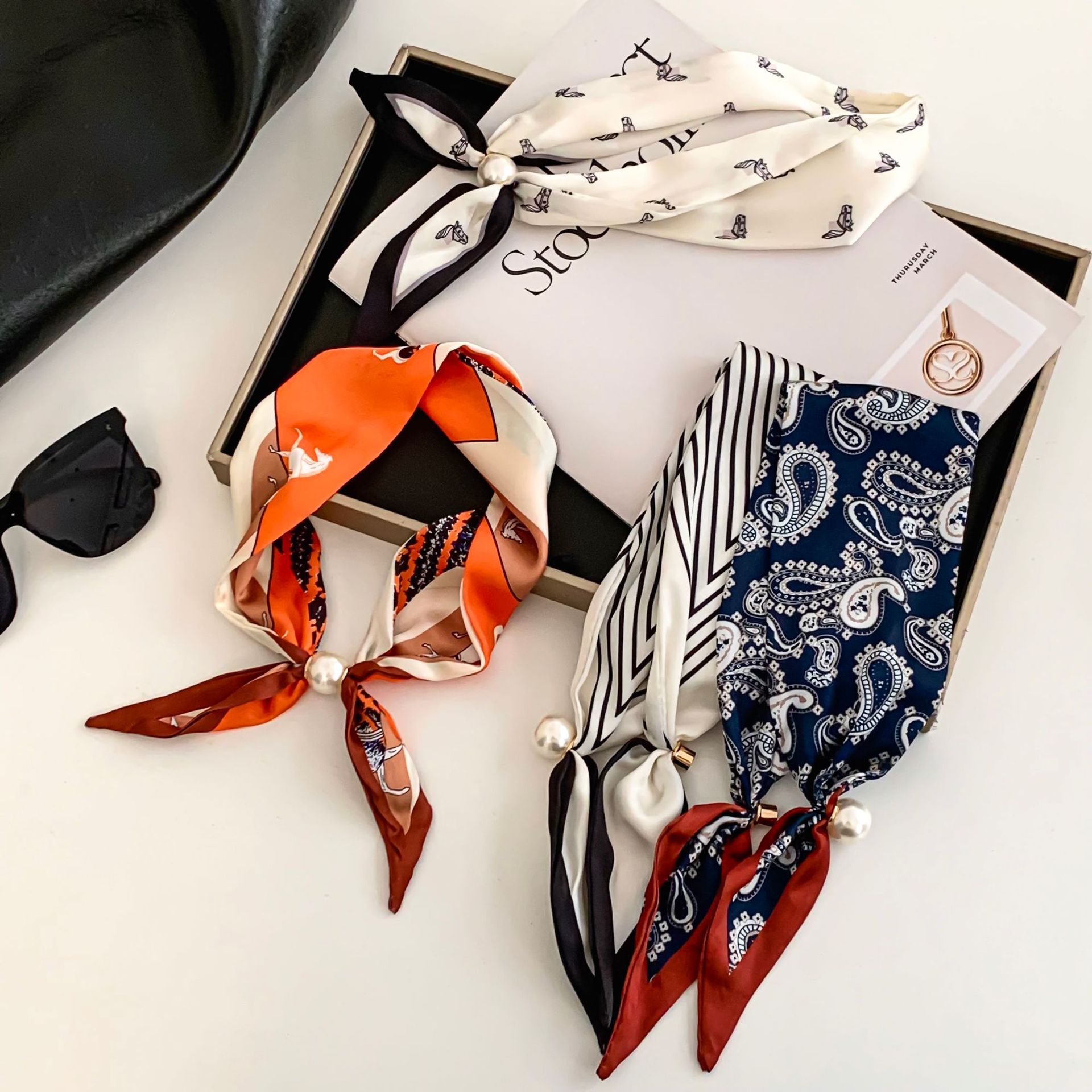 Cashew Flower Silk Scarf Effor - Ascot Neck Scarf incelemesi ve fiyatı