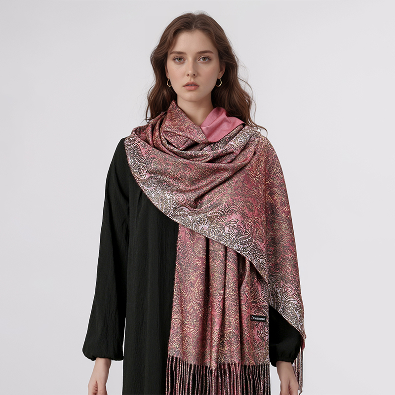 Luxury Paisley Pashmina Shawl  - Woven Scarf Blanket incelemesi ve fiyatı