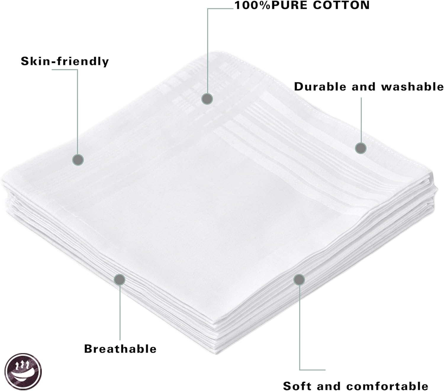 Men's Pure White 100% Cotton H - Handkerchief Cotton Men incelemesi ve fiyatı