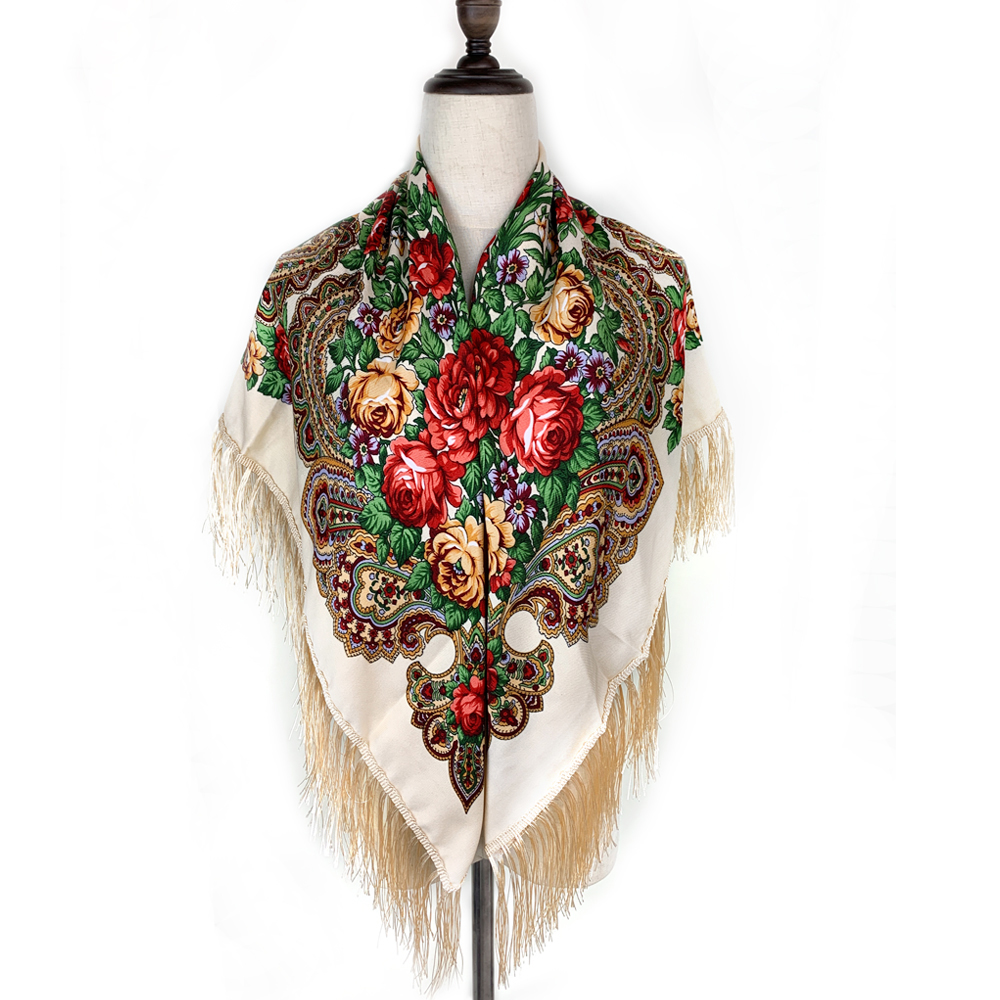 115*115cm Luxury Floral Print  - Bandana Cotton incelemesi ve fiyatı