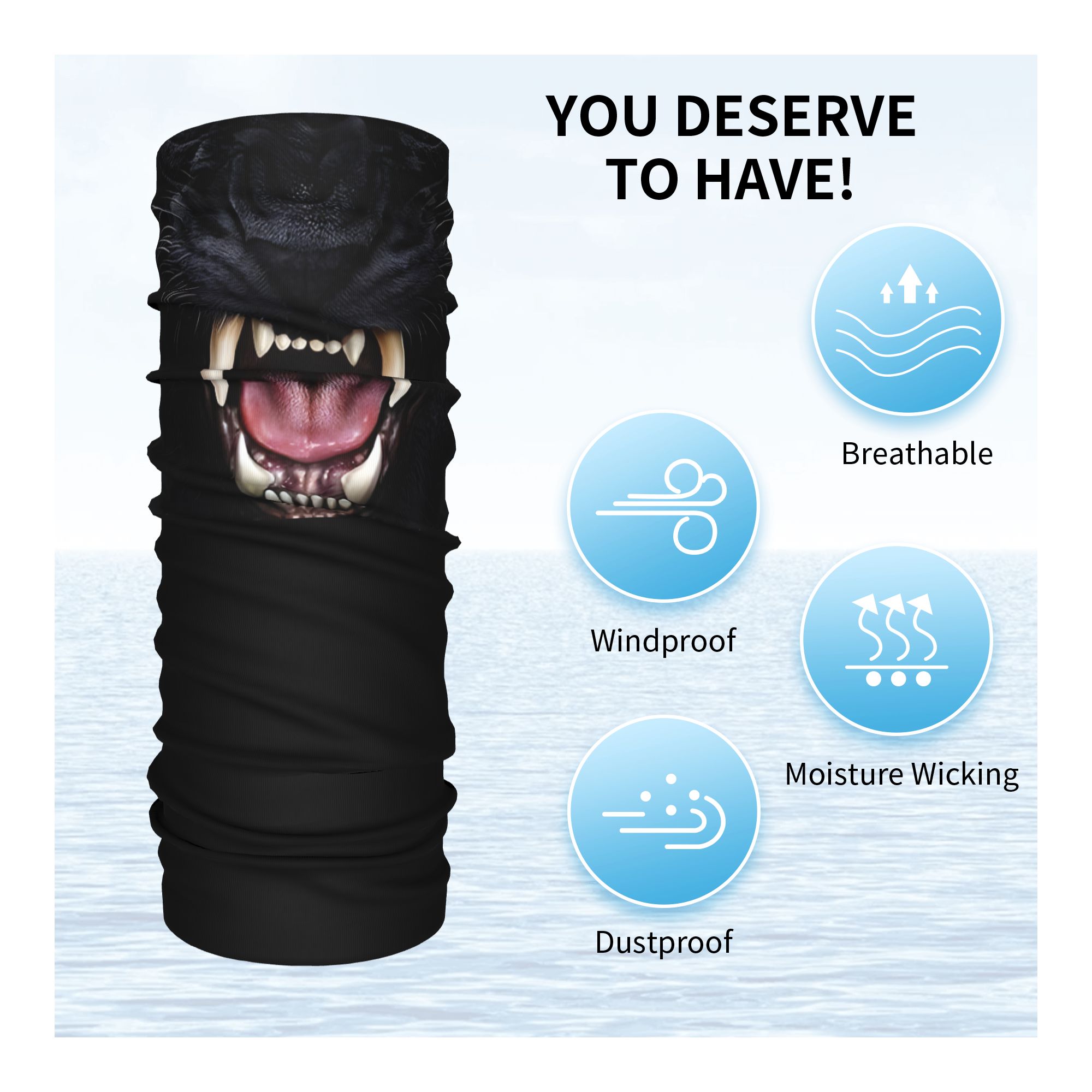 Custom Black Panther Animal He - Neck Warmer Tube incelemesi ve fiyatı
