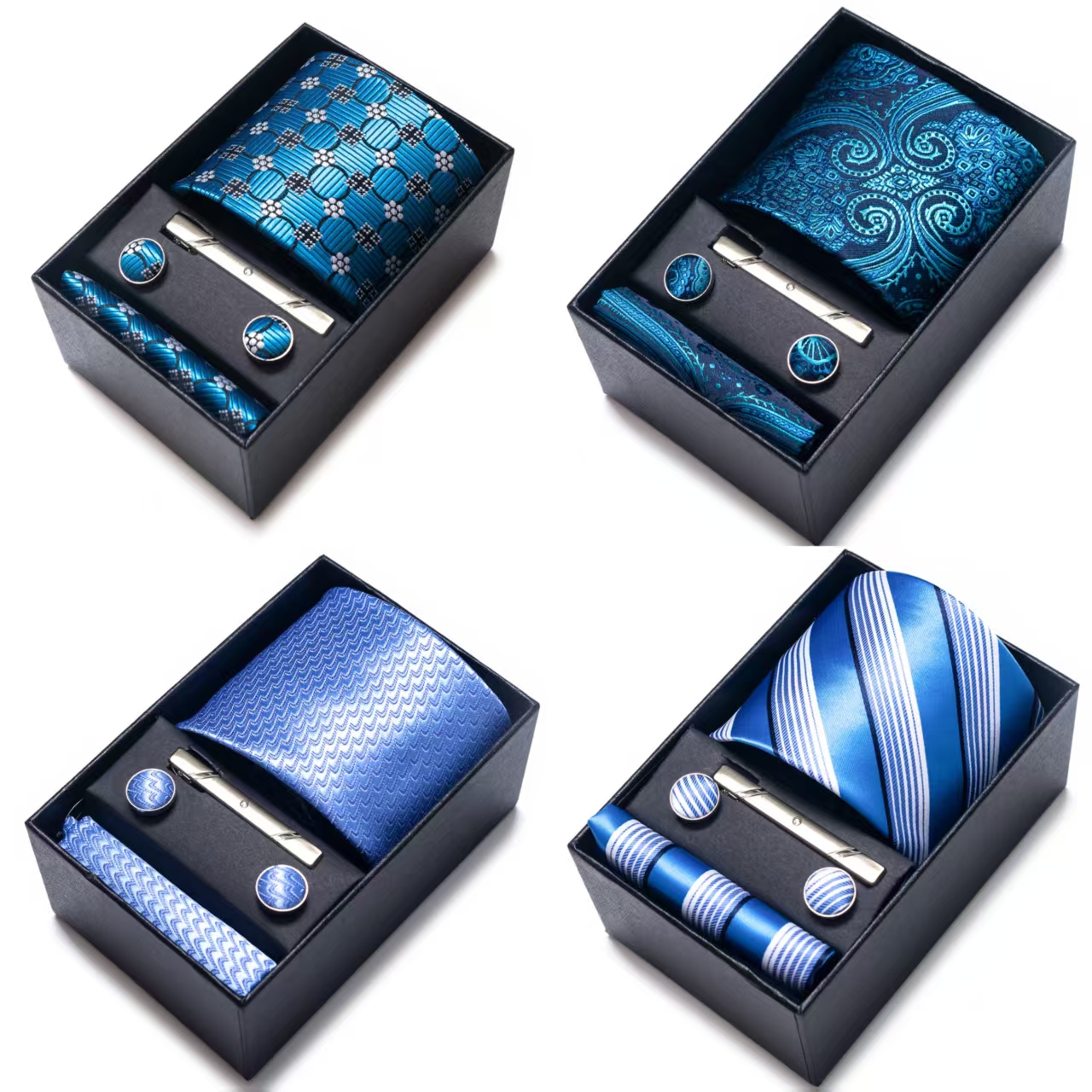Bright Color Paisley Men's Tie - Pocket Square Set incelemesi ve fiyatı