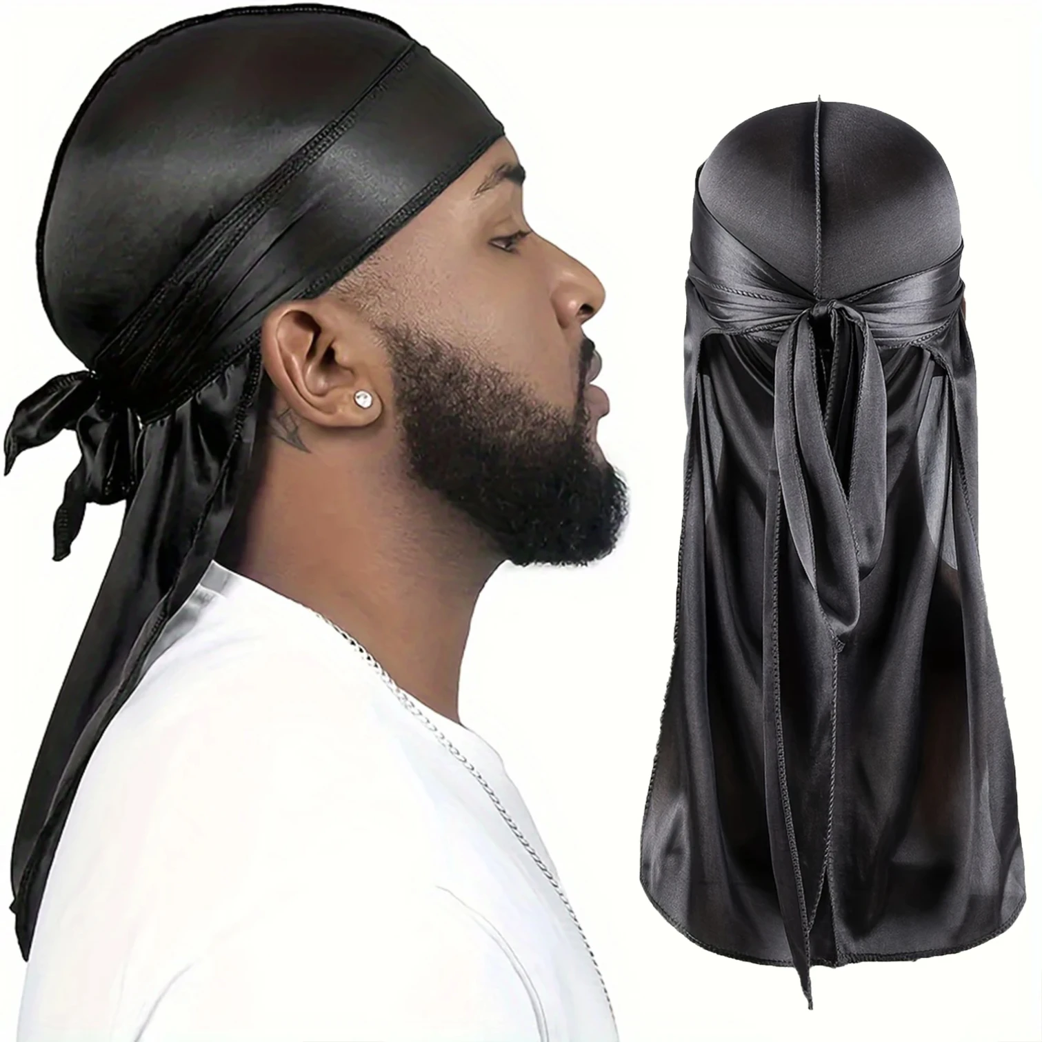 Men's Silk Durag Bonnet Bandan - Bandana Doo Rag incelemesi ve fiyatı