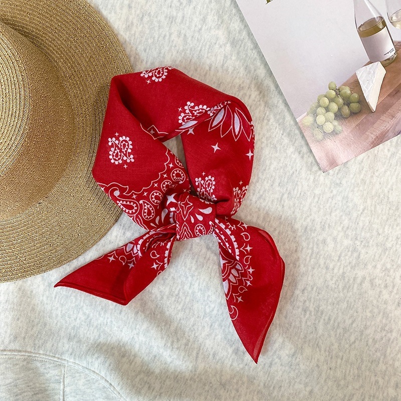 100% Cotton Square Scarf For W - Bandana Cotton incelemesi ve fiyatı