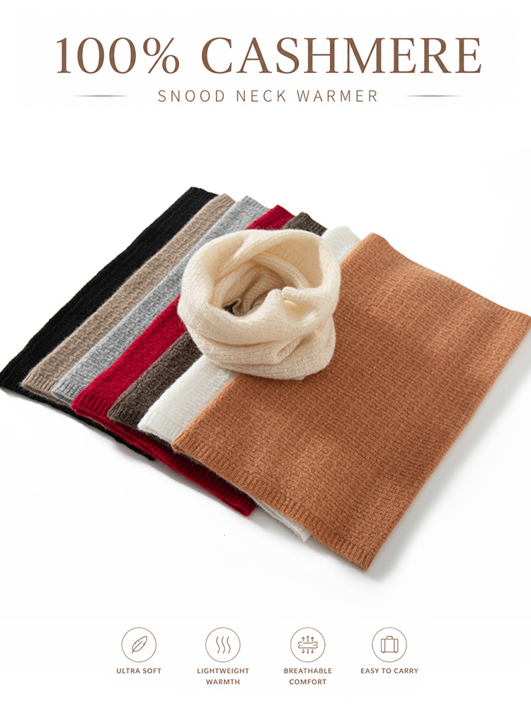 100% Pure Cashmere Waffle Knit - Infinity Scarf Knit incelemesi ve fiyatı