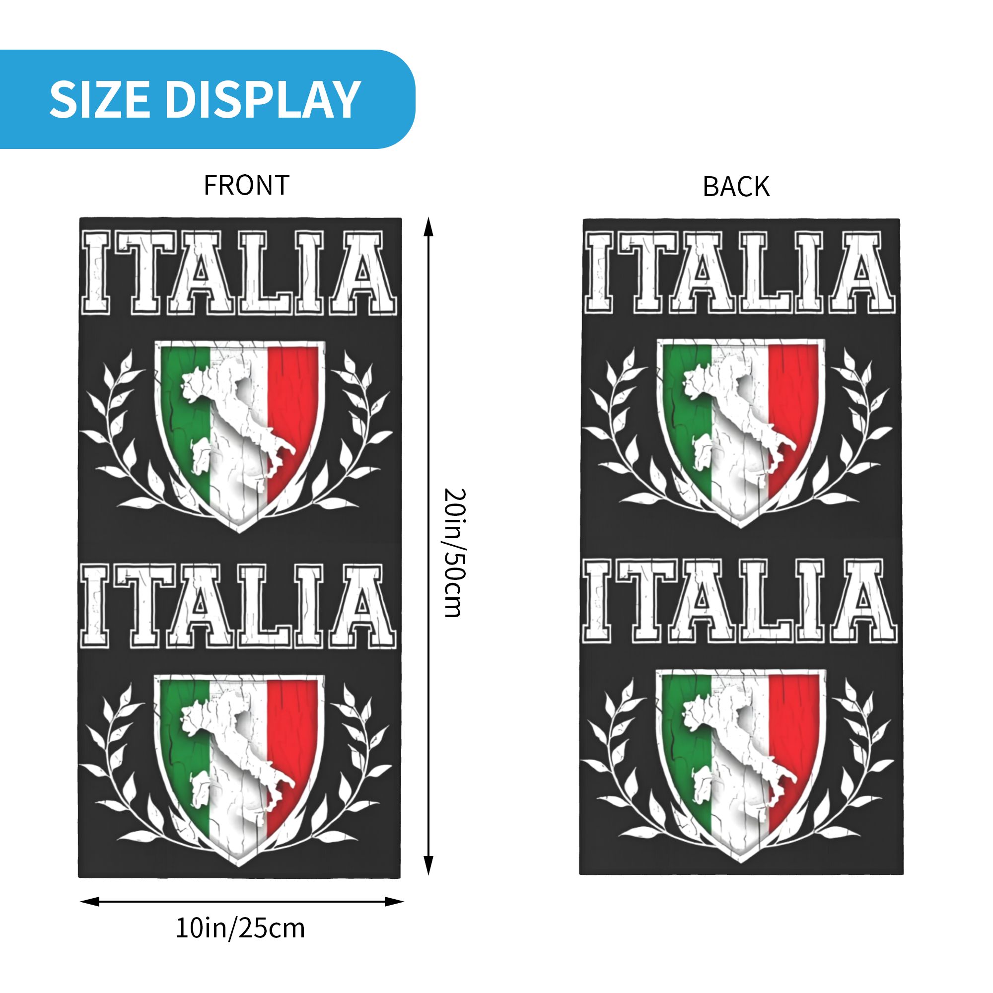 Custom Italy Flag Bandana Neck - Neck Warmer Tube incelemesi ve fiyatı