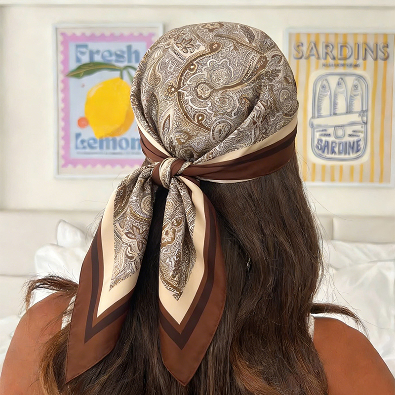 Luxury Women Silk Square Scarf - Face Scarf Mask incelemesi ve fiyatı