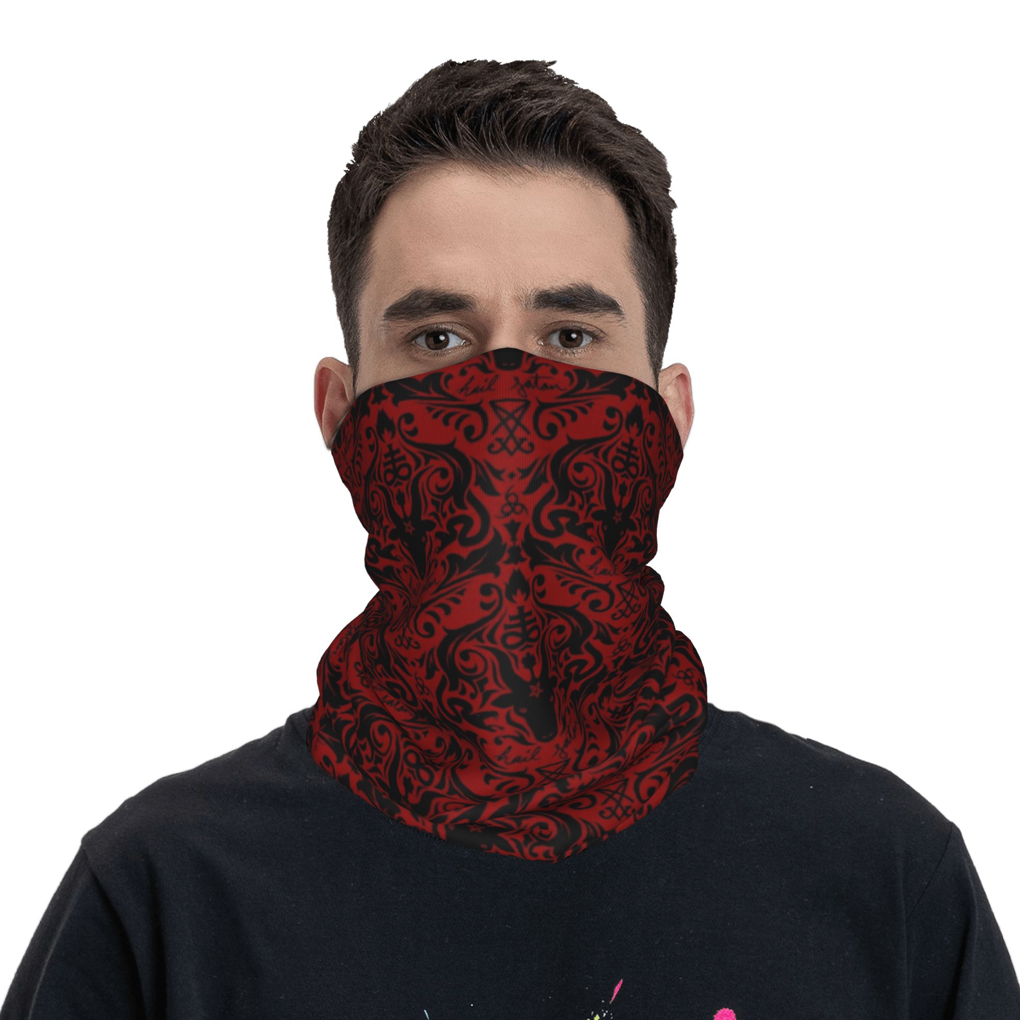 Baphomet Damask Hail Satan Bla - Neck Warmer Tube incelemesi ve fiyatı