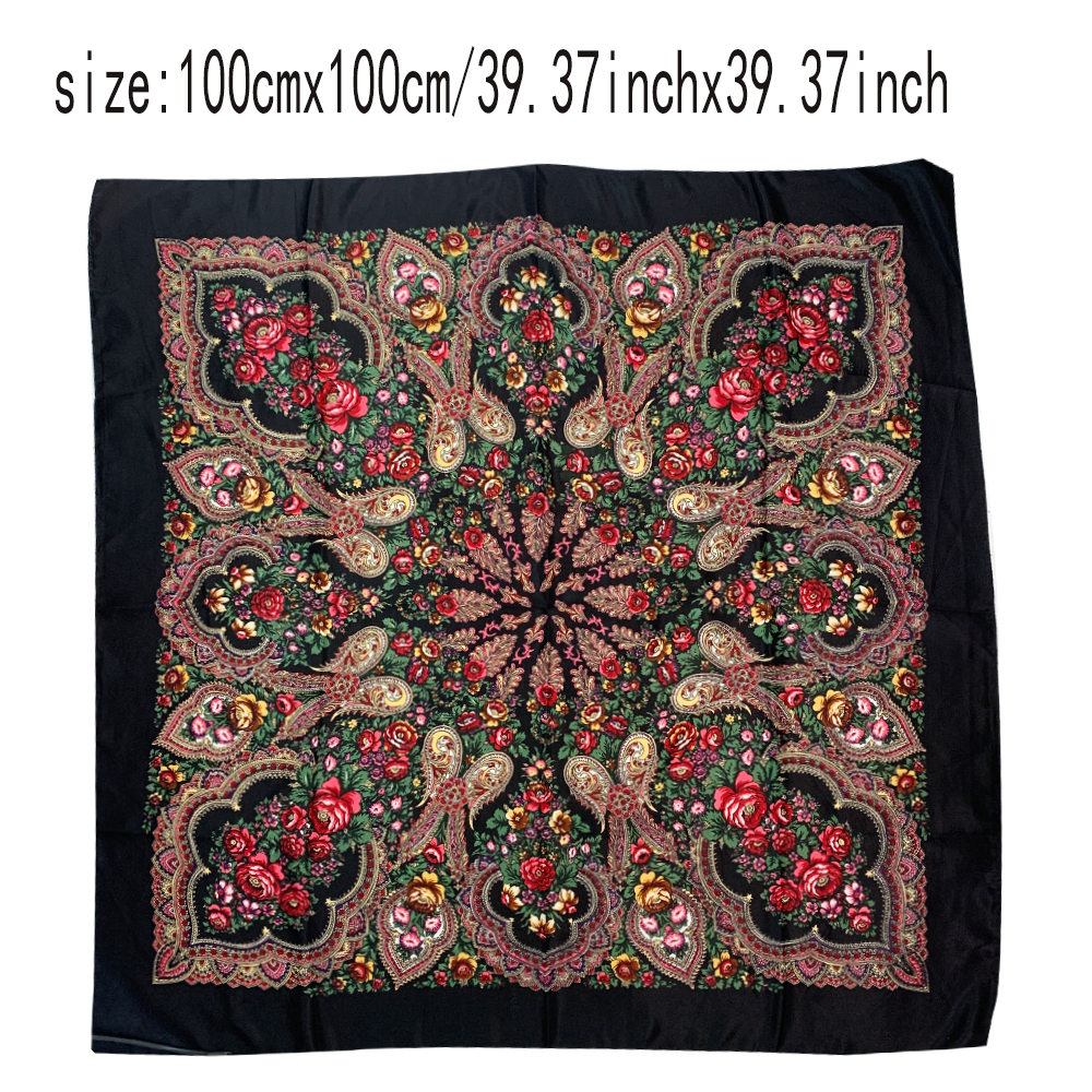 100*100cm Russian Square Scarf - Bandana Cotton incelemesi ve fiyatı