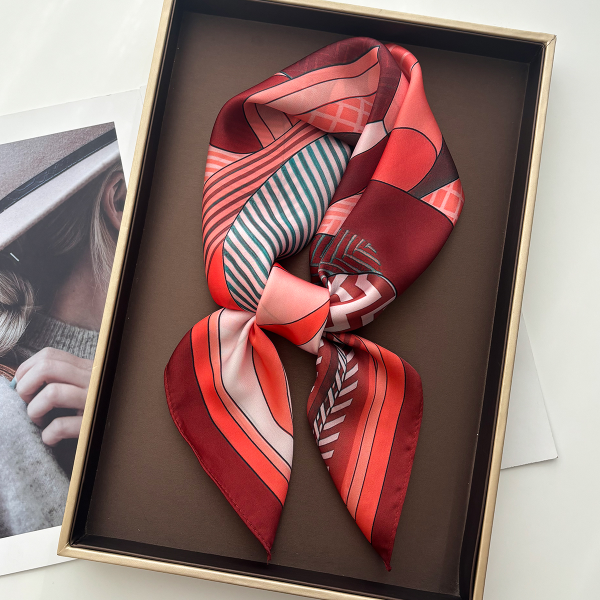Luxury Square Scarf For Women  - Scarf Silk Square incelemesi ve fiyatı