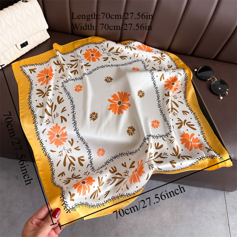 1Pc new printed fashion silk s - Scarf Silk Square incelemesi ve fiyatı