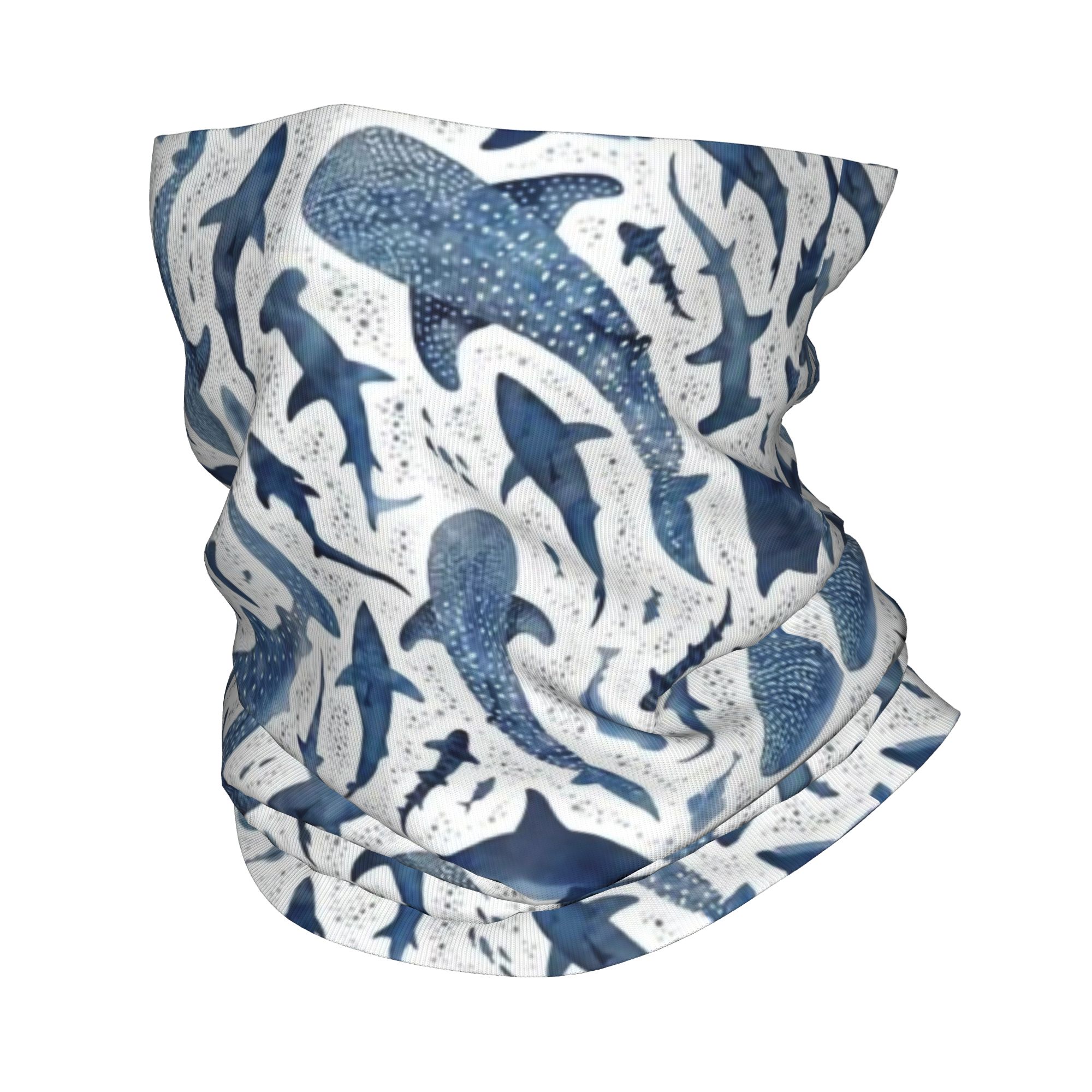 Custom Blue Watercolour Shark  - Neck Warmer Tube incelemesi ve fiyatı