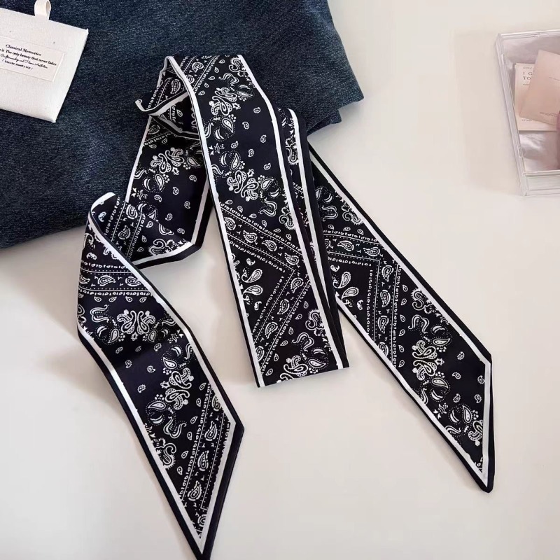 Black White Double Sided Paisl - Ascot Neck Scarf incelemesi ve fiyatı