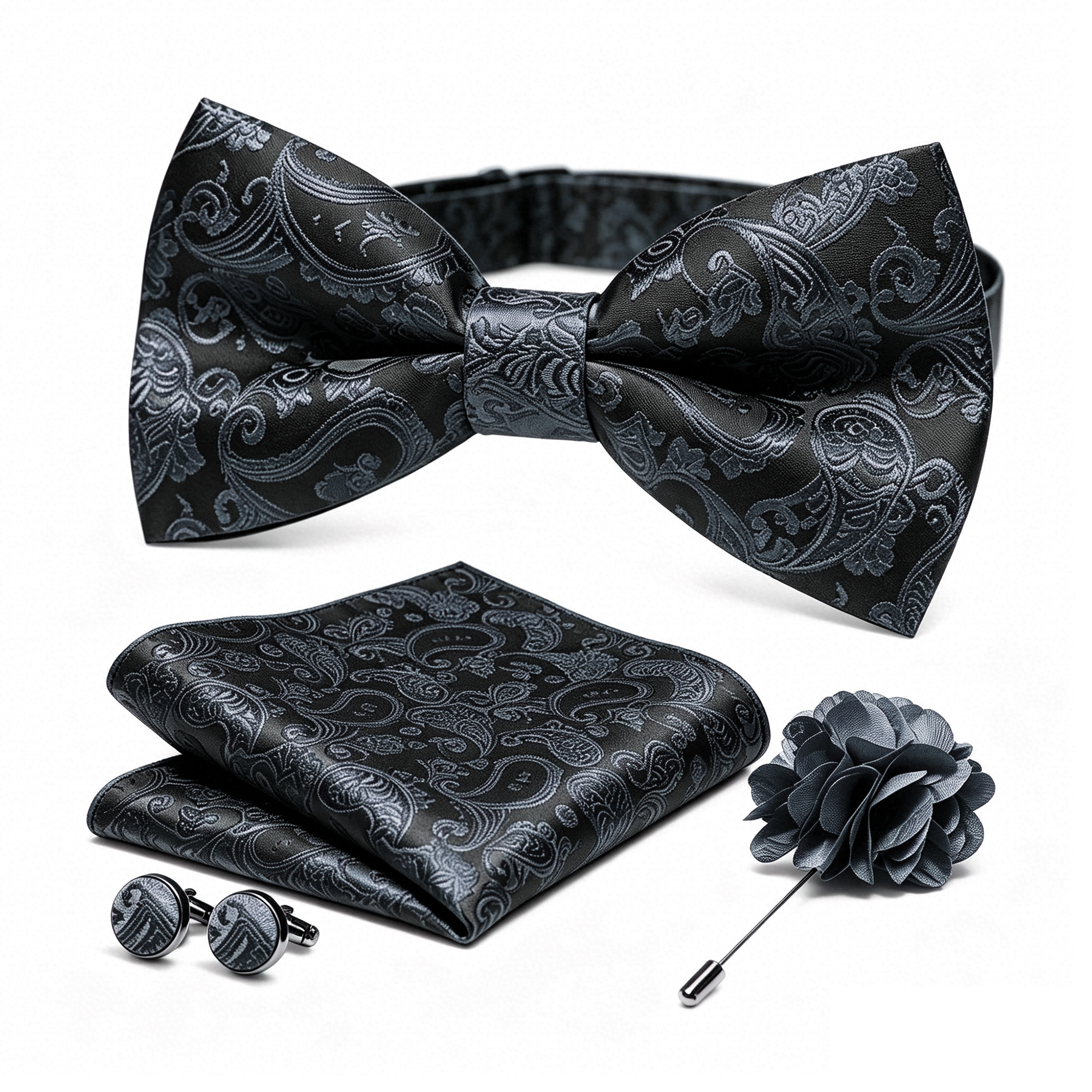 36pcs Black Silk Jacquard Pais - Bow Tie Pre Tied incelemesi ve fiyatı