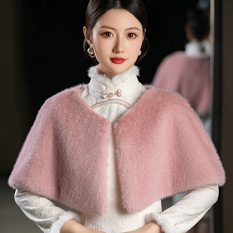 Women Winter Faux Fur Shawl El - Stole Wedding Shawl incelemesi ve fiyatı