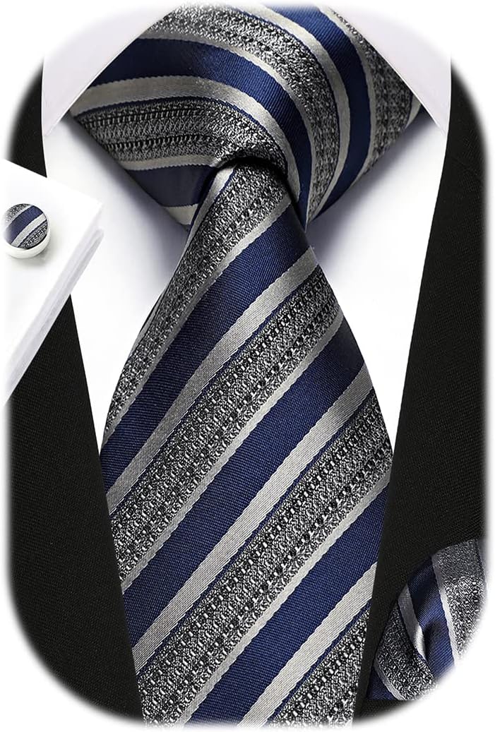 Men's Stripe Tie & Pocket Squa - Handkerchief Cotton Men incelemesi ve fiyatı