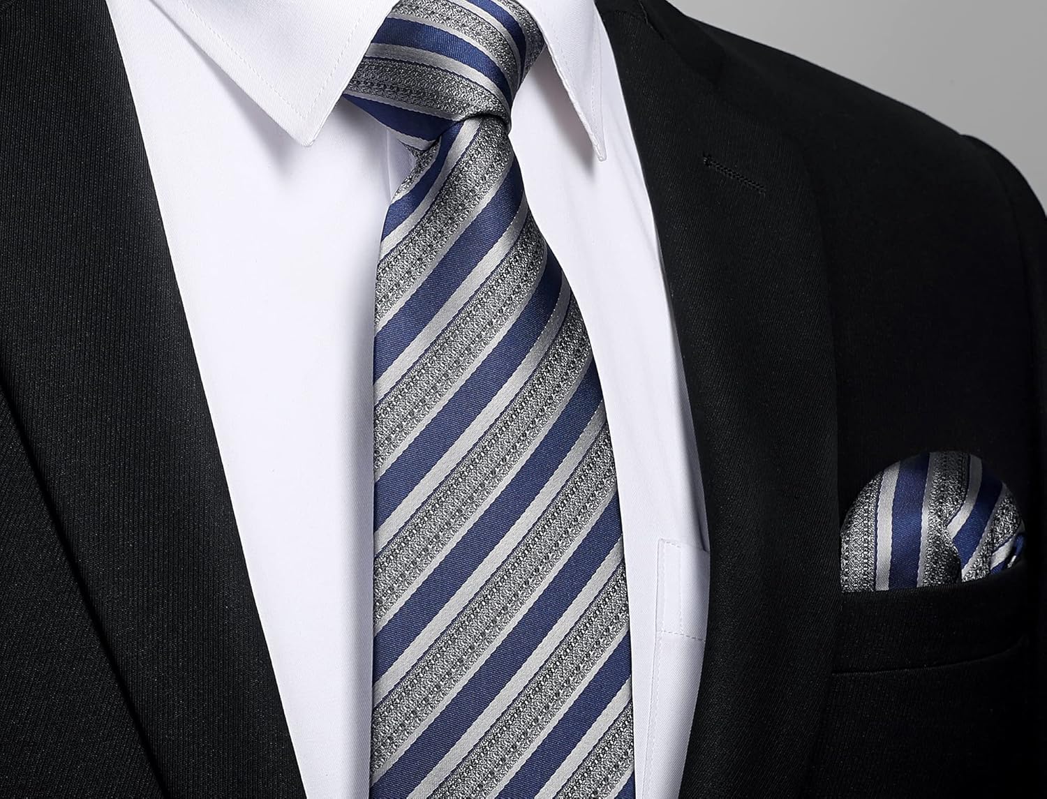 Men's Stripe Tie & Pocket Squa - Handkerchief Cotton Men incelemesi ve fiyatı